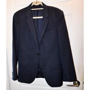 Boss Hugo Boss Two Button Mens 40R Navy Wool Blazer Suit Jacket